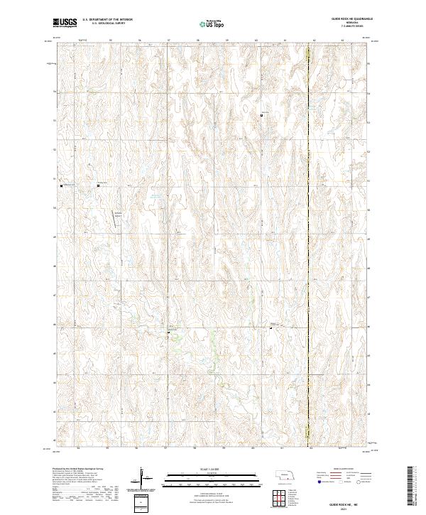 Guide Rock NE topographic map thumbnail