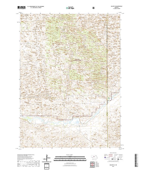 Halsey SE topographic map thumbnail