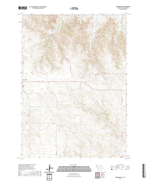 Harrison East topographic map thumbnail