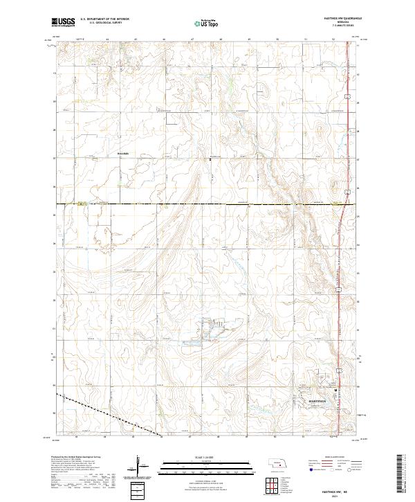 Hastings NW topographic map thumbnail