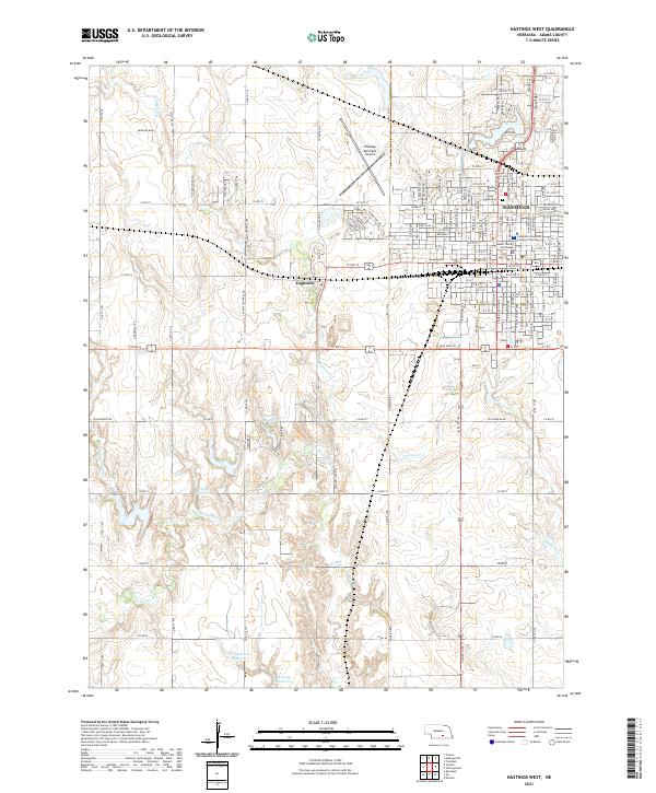 Hastings West topographic map thumbnail