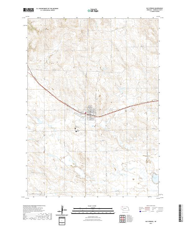 Hay Springs topographic map thumbnail