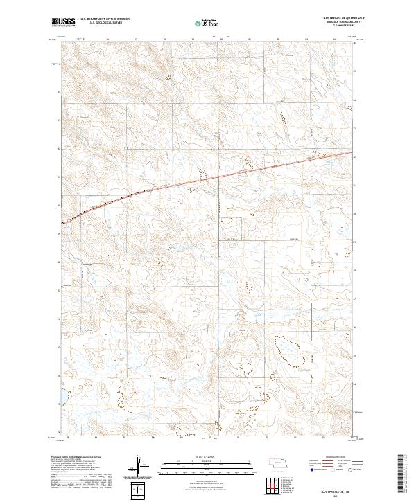 Hay Springs NE topographic map thumbnail