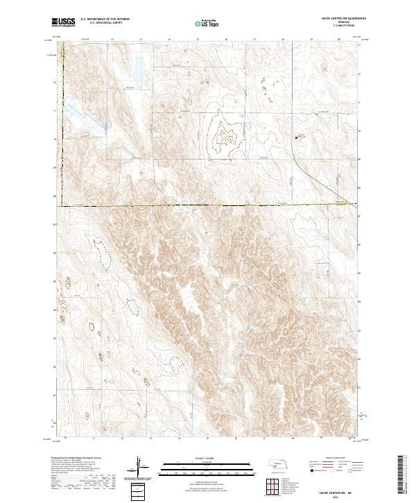 Hayes Center NW topographic map thumbnail
