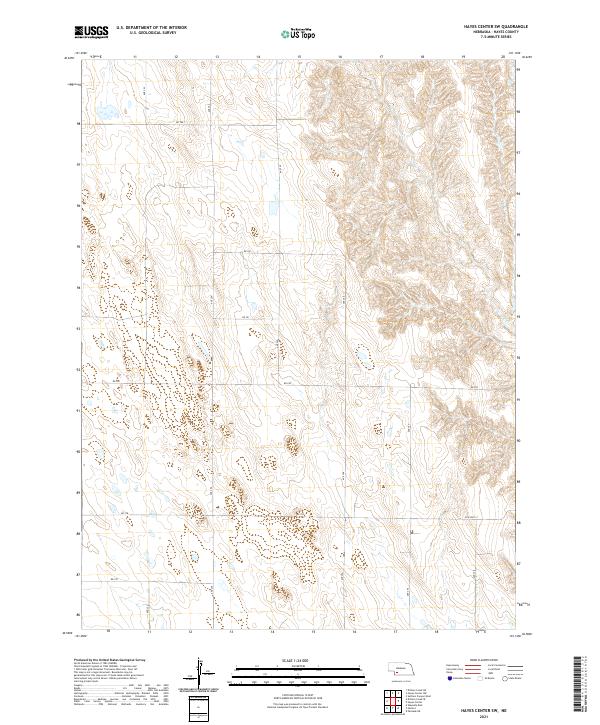 Hayes Center SW topographic map thumbnail