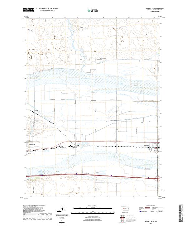 Hershey West topographic map thumbnail