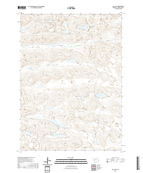 Hill Lake topographic map thumbnail