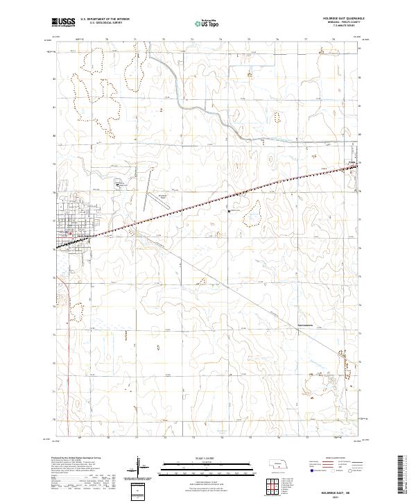 Holdrege East topographic map thumbnail