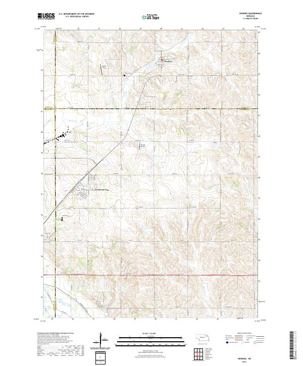 Hoskins topographic map thumbnail