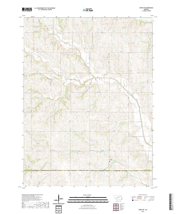Howe SW topographic map thumbnail