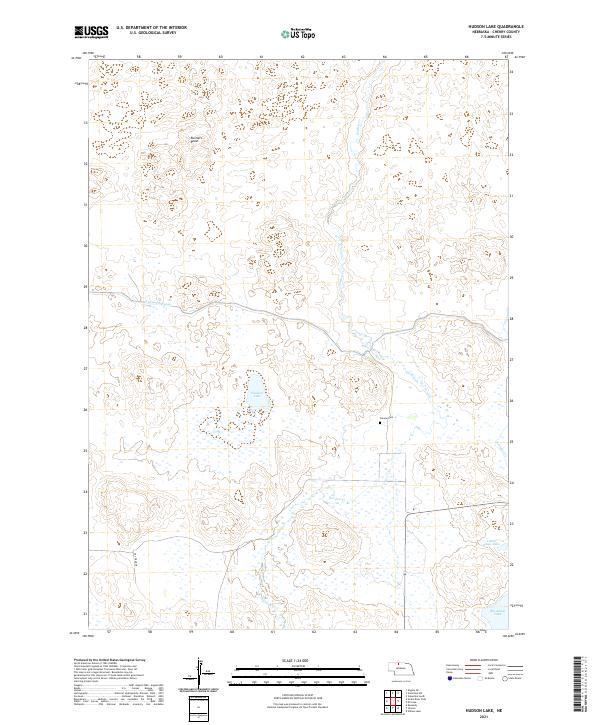 Hudson Lake topographic map thumbnail