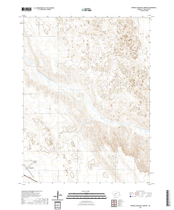 Imperial Municipal Airport topographic map thumbnail