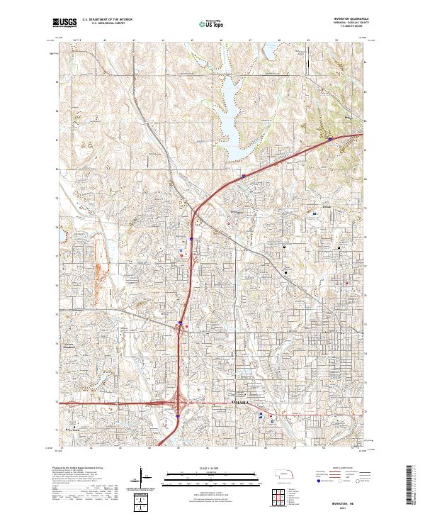 Irvington topographic map thumbnail