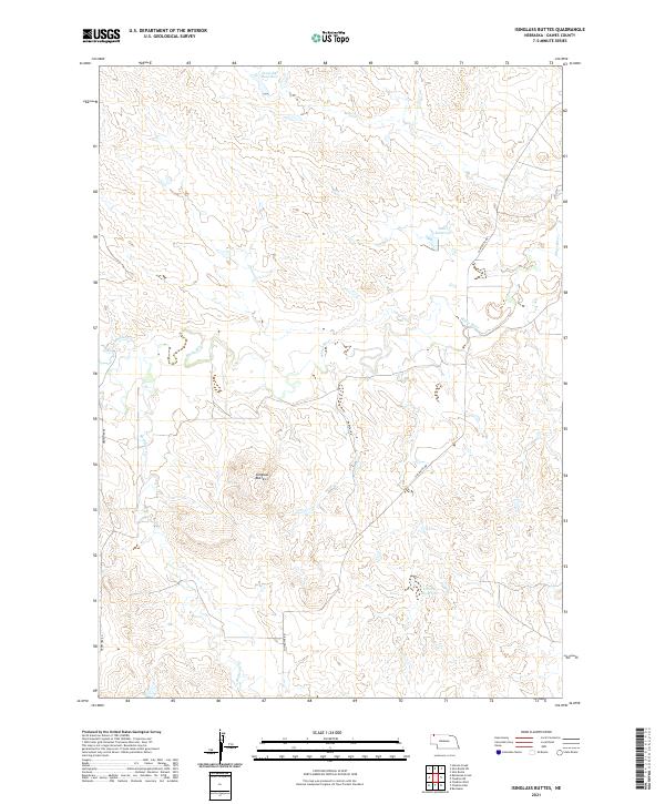 Isinglass Buttes topographic map thumbnail