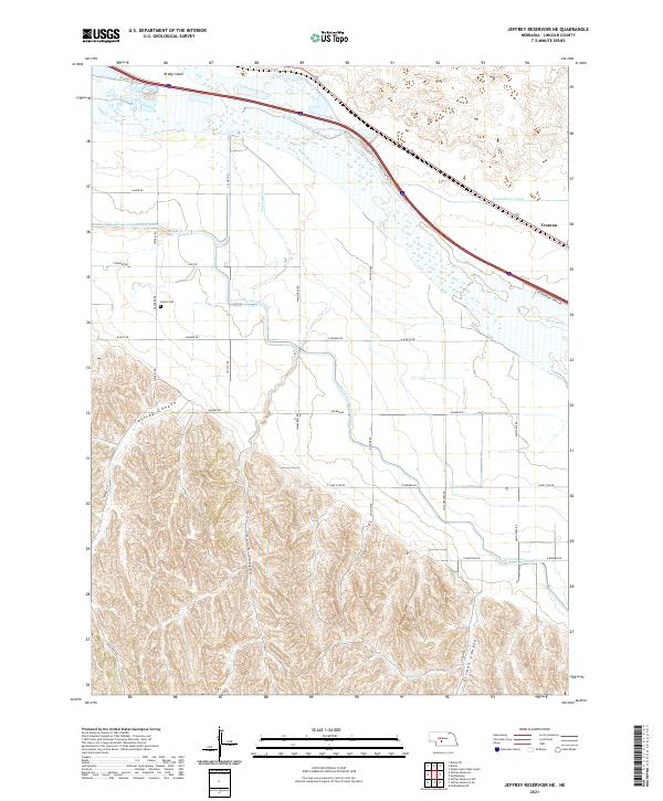Jeffrey Reservoir NE topographic map thumbnail