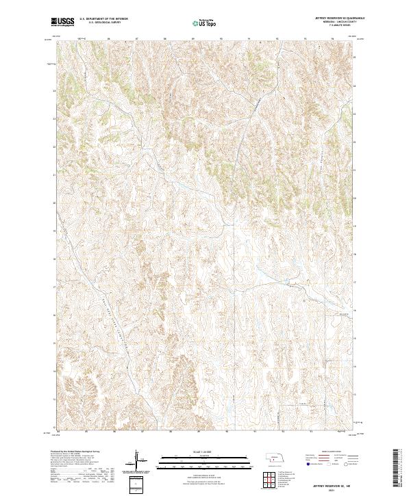 Jeffrey Reservoir SE topographic map thumbnail