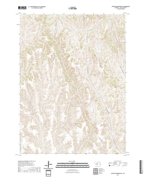 Jeffrey Reservoir SW topographic map thumbnail