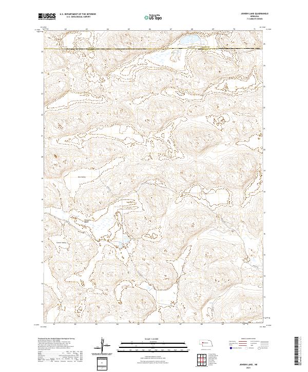 Jensen Lake topographic map thumbnail