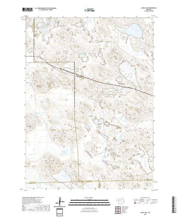 Jesse Lake topographic map thumbnail