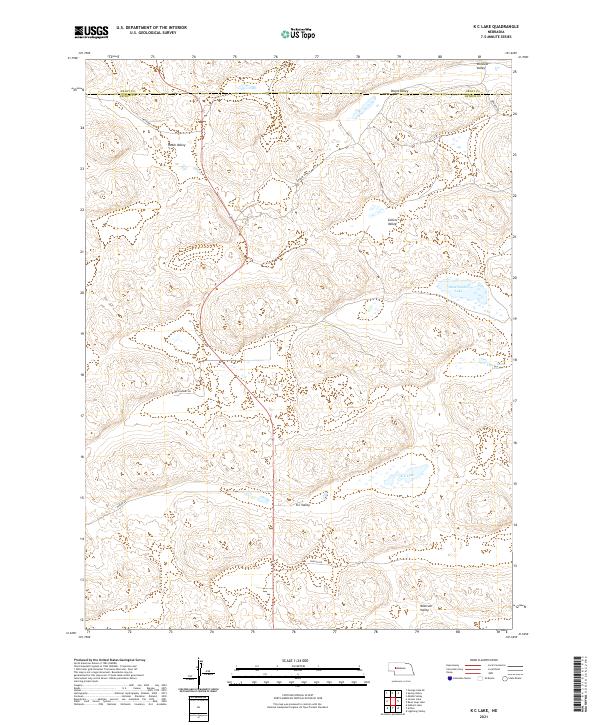 K C Lake topographic map thumbnail