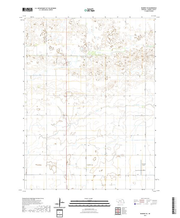 Kearney SE topographic map thumbnail