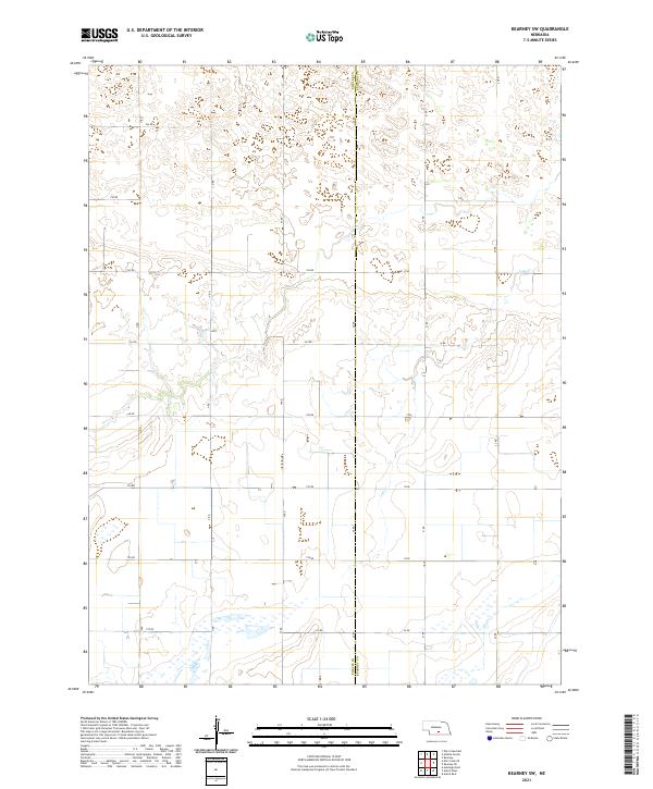 Kearney SW topographic map thumbnail