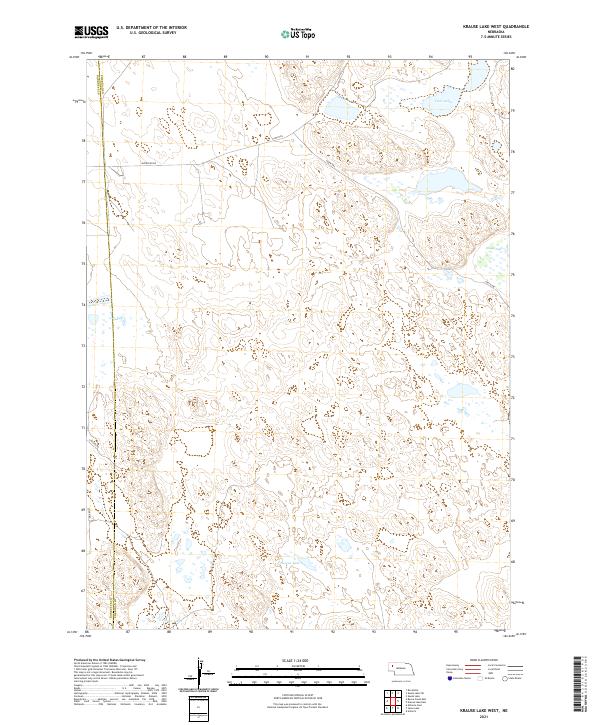 Krause Lake West topographic map thumbnail