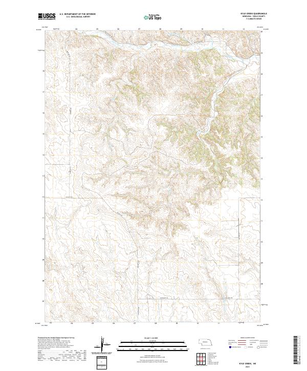 Kyle Creek topographic map thumbnail