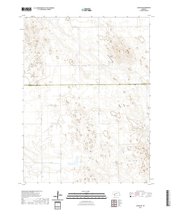 Lamar NE topographic map thumbnail