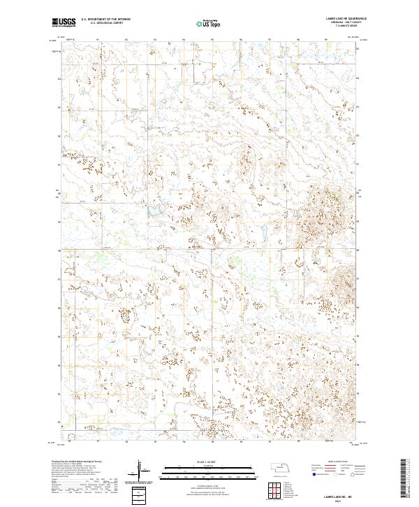 Lambs Lake NE topographic map thumbnail