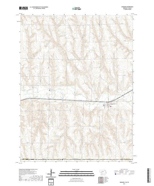 Lebanon topographic map thumbnail