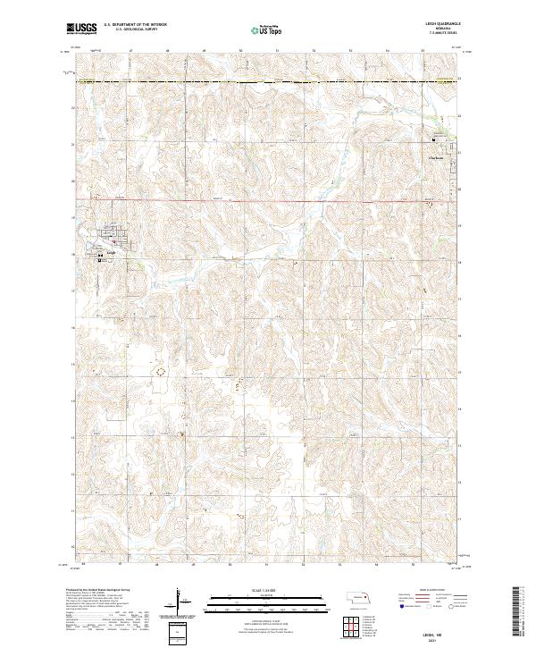 Leigh topographic map thumbnail