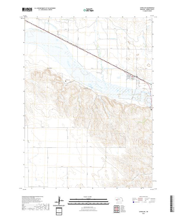 Lewellen topographic map thumbnail
