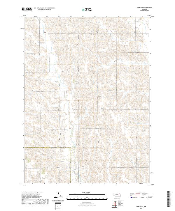 Lindsay SW topographic map thumbnail
