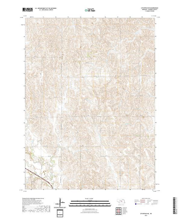Litchfield NE topographic map thumbnail