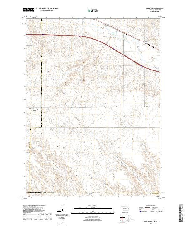 Lodgepole SE topographic map thumbnail