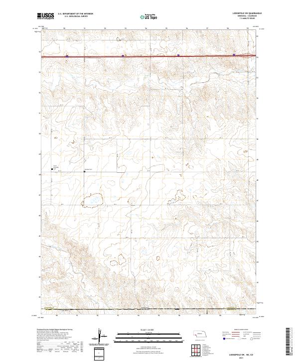 Lodgepole SW topographic map thumbnail