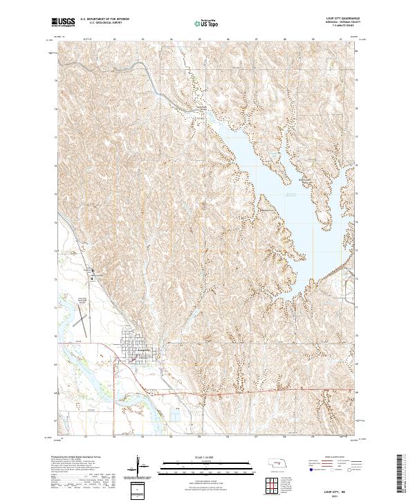 Loup City topographic map thumbnail