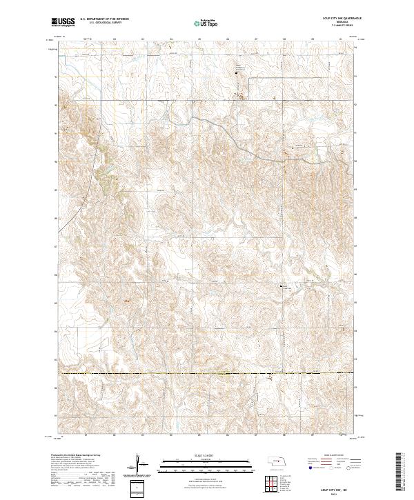 Loup City NW topographic map thumbnail