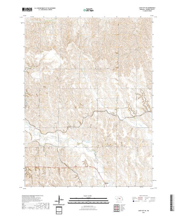 Loup City SE topographic map thumbnail