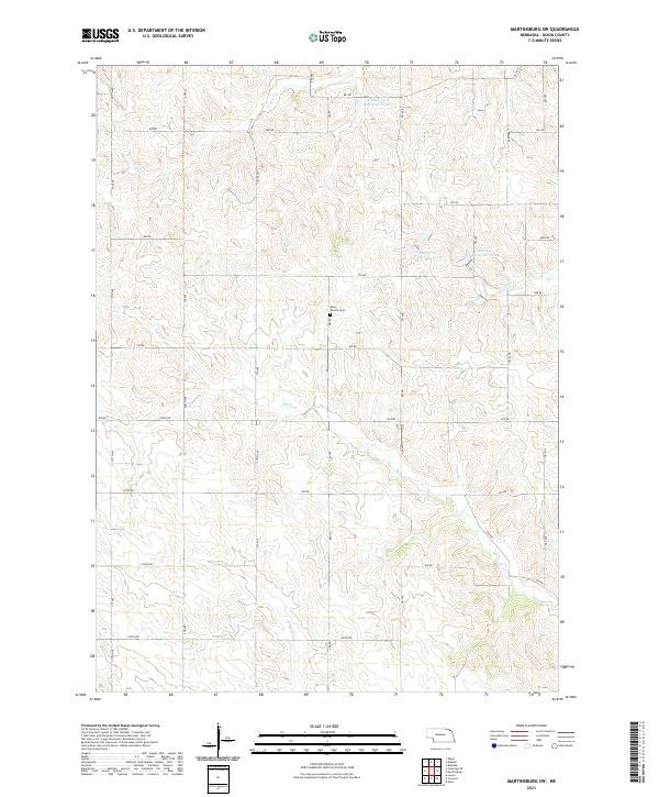 Martinsburg SW topographic map thumbnail