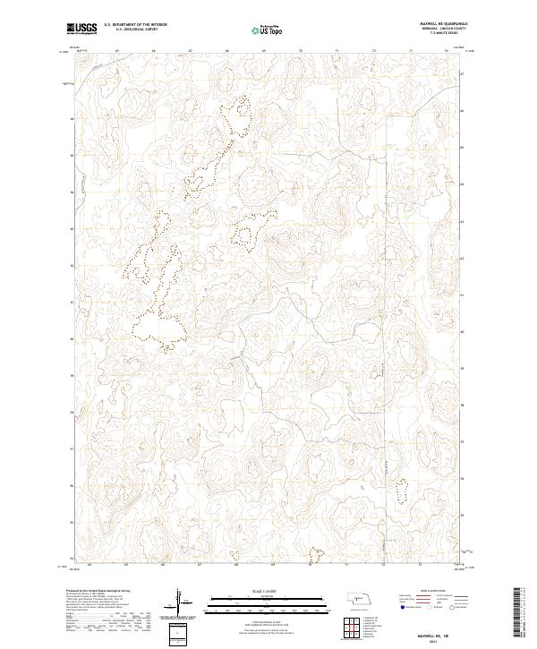 Maxwell NE topographic map thumbnail