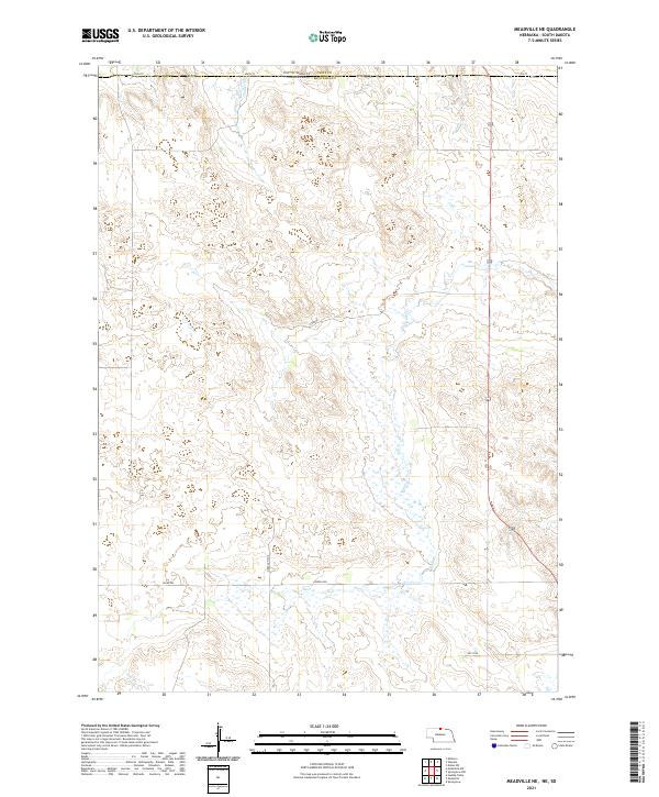 Meadville NE topographic map thumbnail