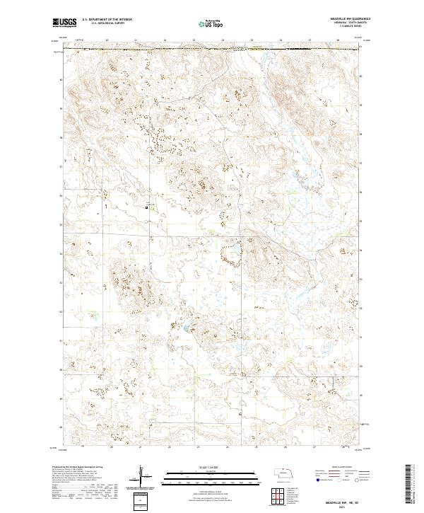 Meadville NW topographic map thumbnail