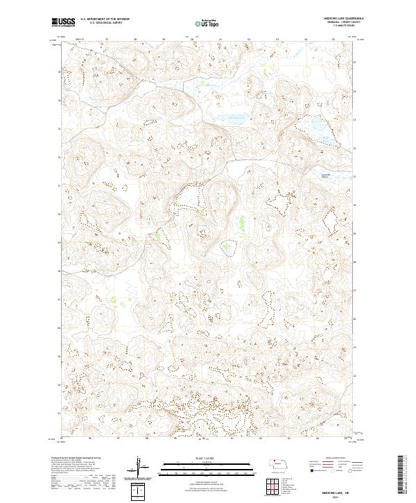 Medicine Lake topographic map thumbnail