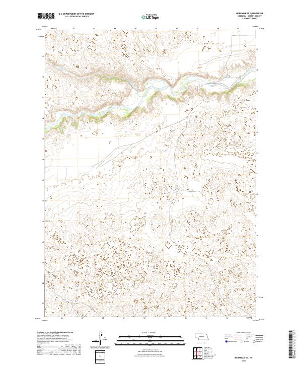 Merriman SE topographic map thumbnail