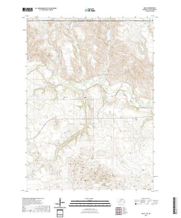 Mills topographic map thumbnail