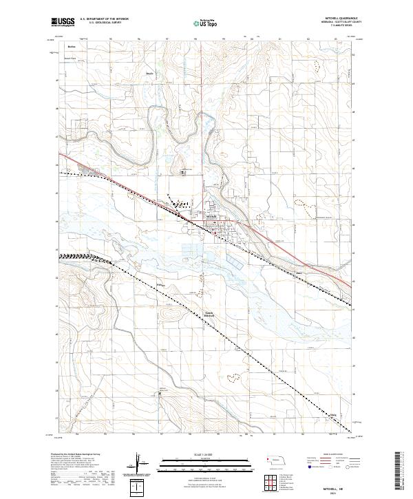 Mitchell topographic map thumbnail