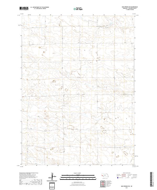 Mud Springs SW topographic map thumbnail
