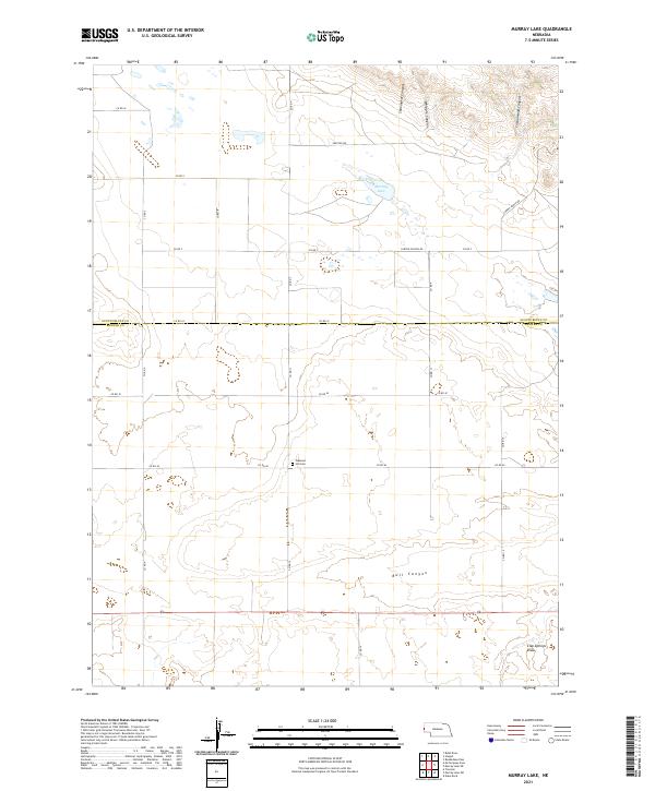 Murray Lake topographic map thumbnail